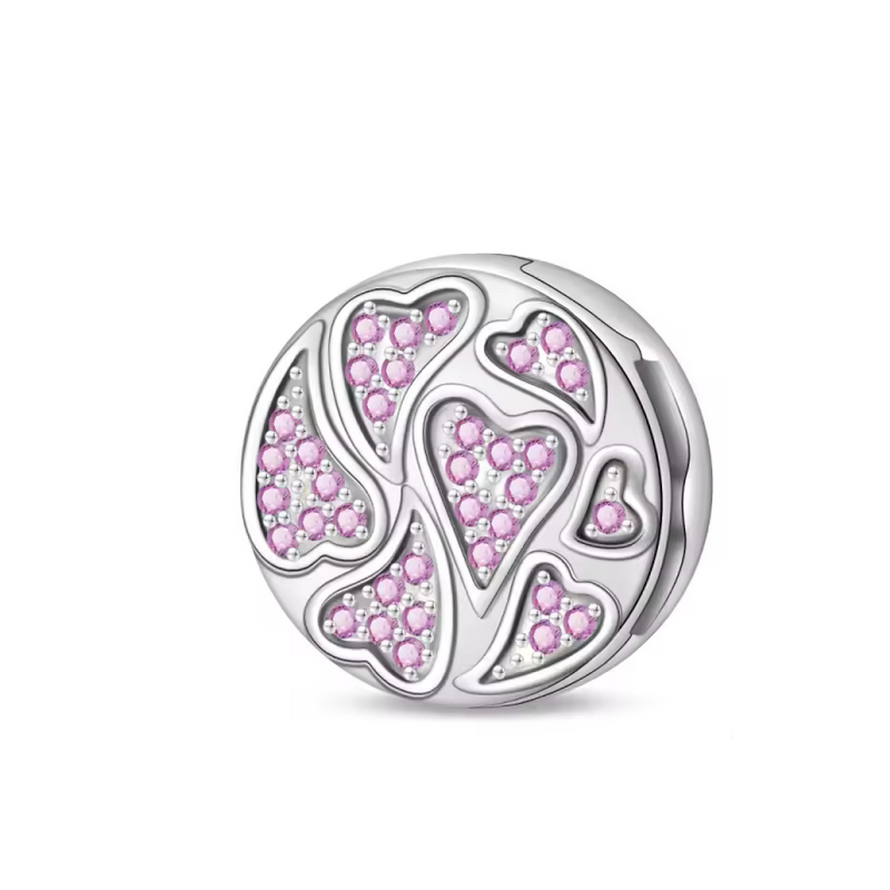 Charm pour bracelet reflexions ensemble de coeur rose Charm pour bracelet reflexions ensemble de coeur rose