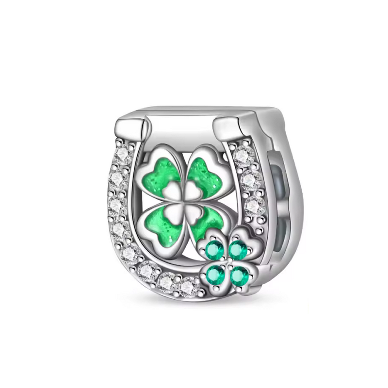 Charm pour bracelet reflexions porte bonheur chance trèfle Charm pour bracelet reflexions porte bonheur chance trèfle