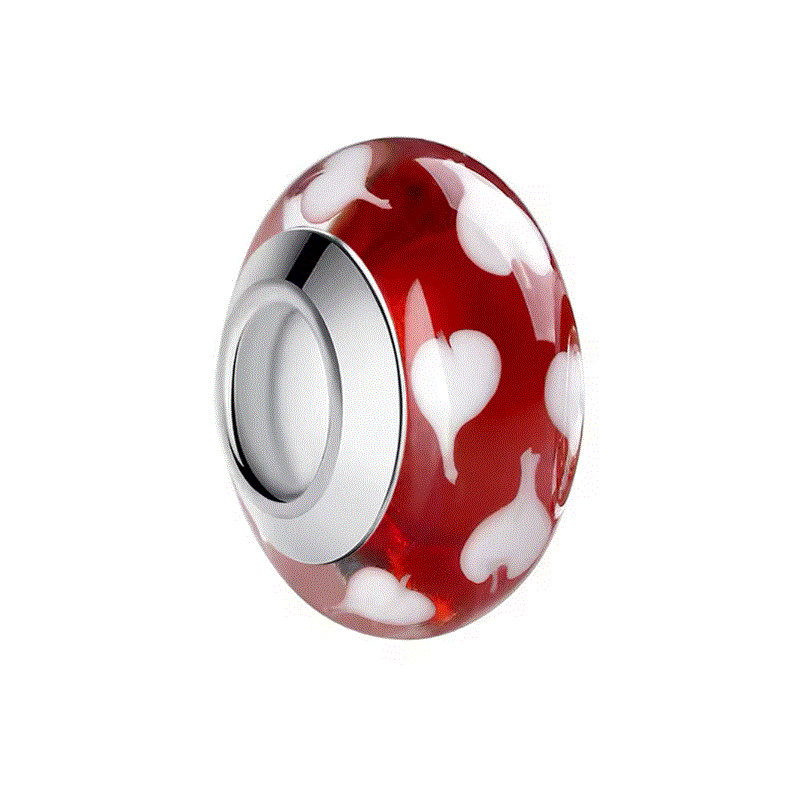 Charm pour bracelet murano espaceur séparateur fleurs
