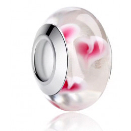 Charm pour bracelet murano espaceur séparateur fleurs