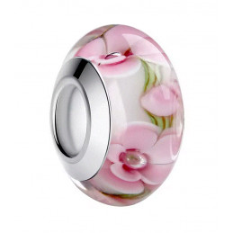 Charm pour bracelet murano espaceur séparateur fleurs