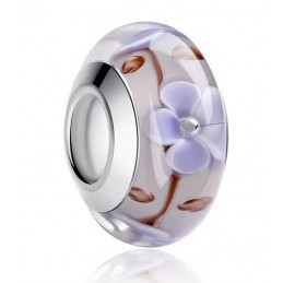 Charm pour bracelet murano espaceur séparateur fleurs