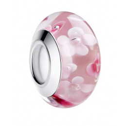 Charm pour bracelet murano espaceur séparateur fleurs