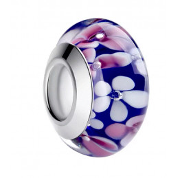 Charm pour bracelet murano espaceur séparateur fleurs