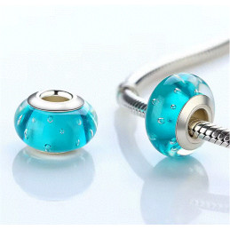 Charm pour bracelet murano espaceur séparateur fleurs
