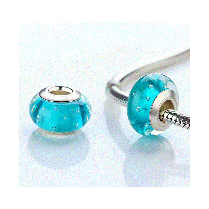 Charm pour bracelet murano espaceur séparateur fleurs
