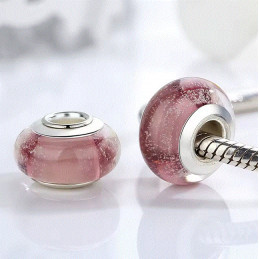 Charm pour bracelet murano espaceur séparateur fleurs