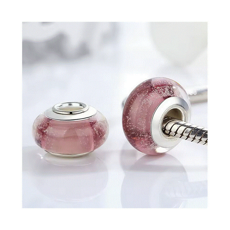 Charm pour bracelet murano espaceur séparateur fleurs