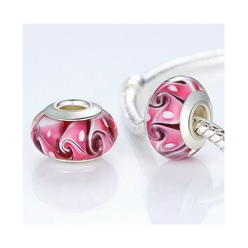Charm pour bracelet murano espaceur séparateur fleurs