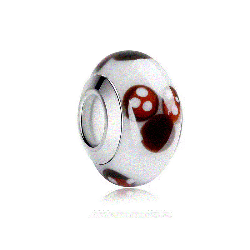Charm pour bracelet murano espaceur séparateur fleurs