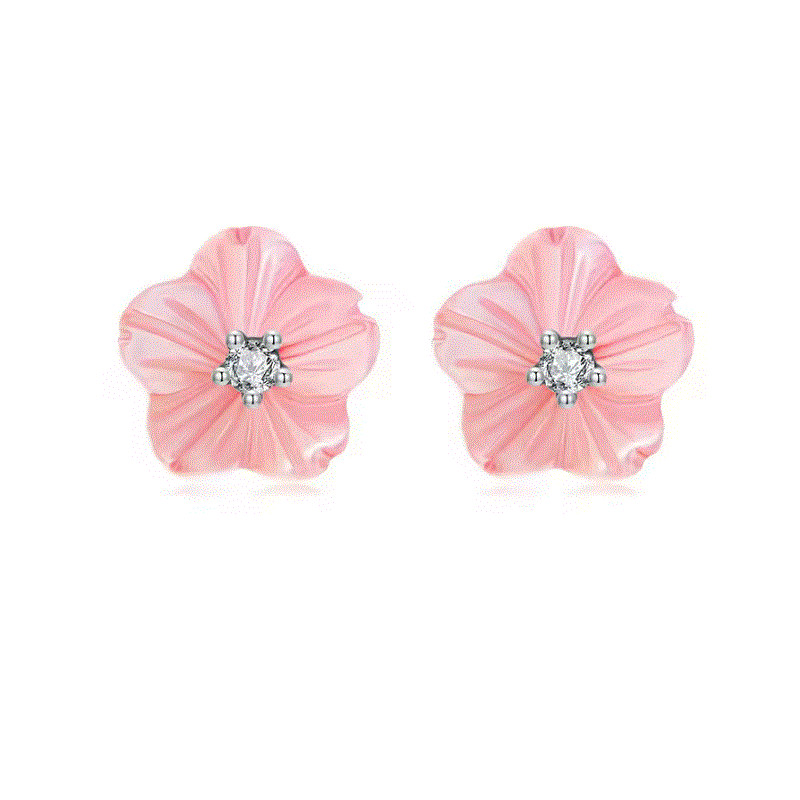 boucles d'oreilles petite fleur de cerisier rose boucles d'oreilles petite fleur de cerisier rose