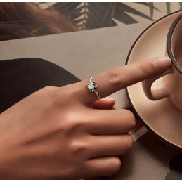 Bague réglable petit crabe coeur