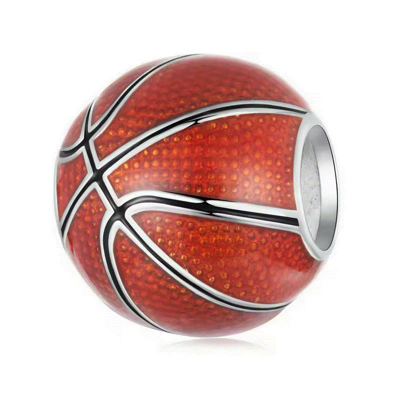 Charm bijou pour bracelet ballon de basket