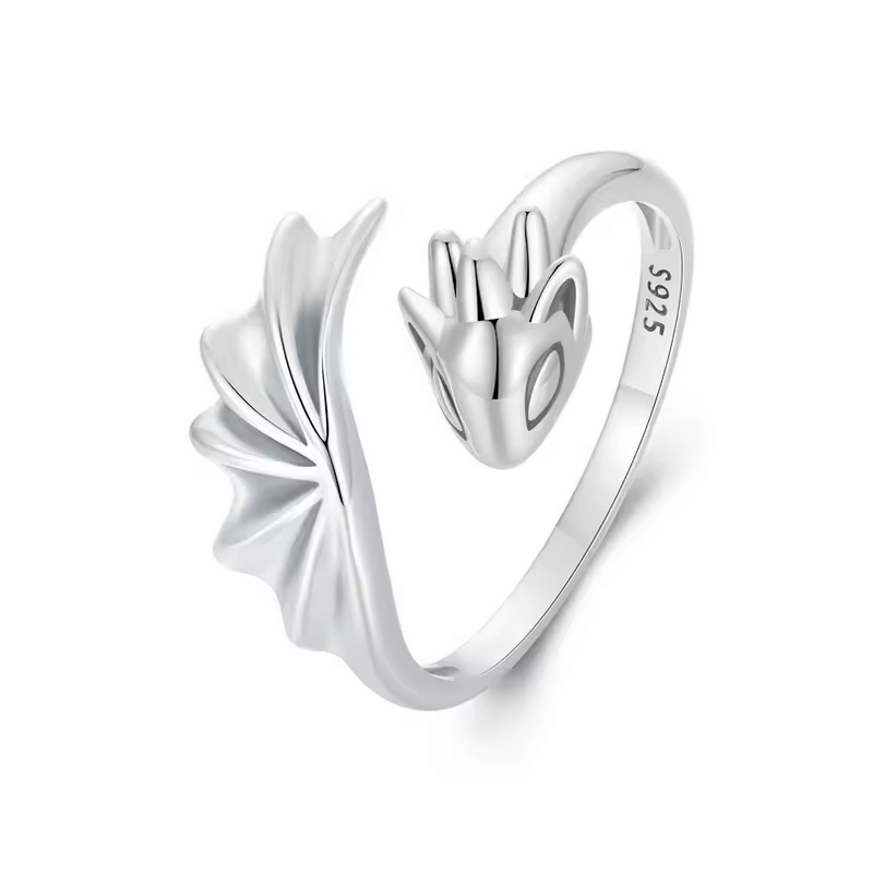 Bague réglable petit dragon enroulé