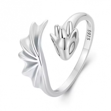 Bague réglable petit dragon enroulé