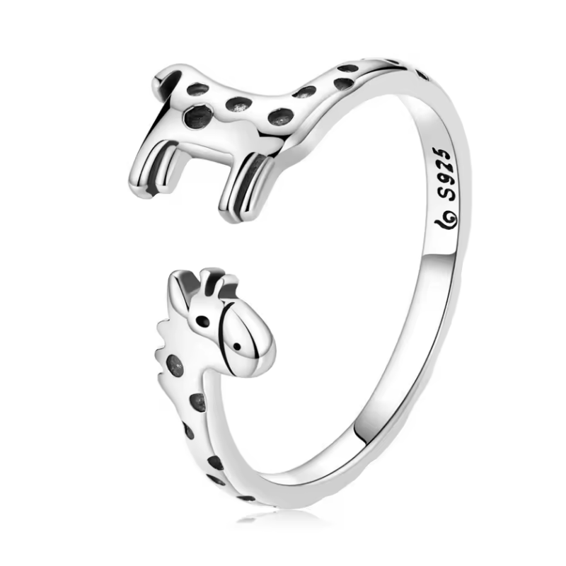 Bague réglable girafe longue
