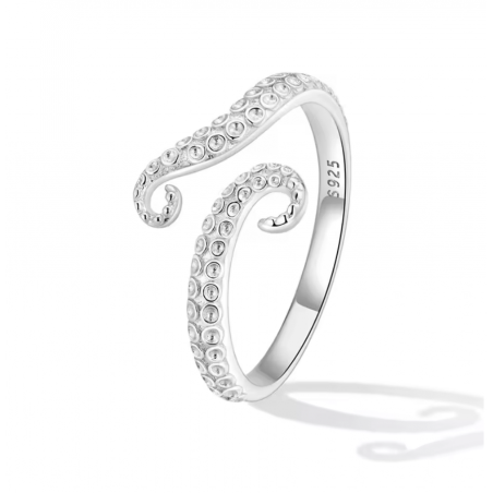 Bague réglable pieuvre tentacule
