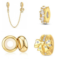 charm séparateur clip or