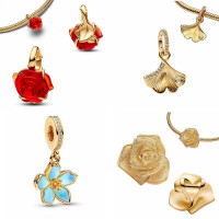 Charm fleur fruit or