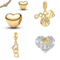 Charm coeur famille or