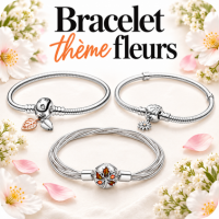 Bracelet charm fleur